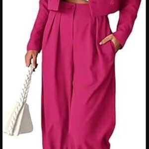Pretty Garden Rose Red 2pc Women’s Suit XL